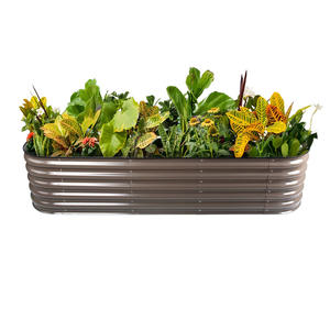 الأكثر مبيعاً 17 "/43 طقم طويل القامة مرتفع المجلفن سرير مرتفع في الهواء الطلق لأعشاب الخضروات - Product Image 4