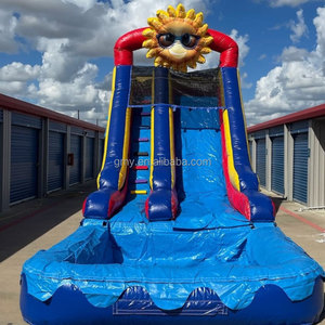 สไลเดอร์น้ำเป่าลมหลากสี GMY Inflatables ขายดี สำหรับงานปาร์ตี้ สเปรย์กราวด์สำหรับเด็ก - Product Image 3