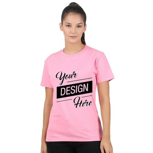 Women's <b>Pink</b> Graphic T Shirt Short Sleeve Crew Neck Casual <b>Top</b> Custom Print Soft Cotton Fabric Regular Fit Everyday Fashion Wear - Product Image 1