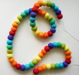 Ghirlanda rossa bianca verde della palla della lana per la scuola materna della stanza del bambino della parete del mensola del camino dell'albero <span class=keywords><strong>di</strong></span> <span class=keywords><strong>natale</strong></span> - Product Image 6