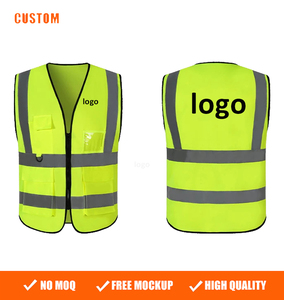 เสื้อกั๊กนิรภัยสำหรับทำงาน มีกระเป๋า สะท้อนแสงได้ตามสั่ง คุณภาพสูง - Product Image 2