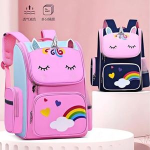 <b>Unicorn</b> Primary School Student's Schoolbag Boys Girls 1-6 Grade Large Capacity Children's Lightweight Cartoon <b>Backpack</b> - Product Image 2