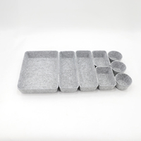 Panier de rangement en feutre léger et compact, écologique, pour câbles et clés de bureau
