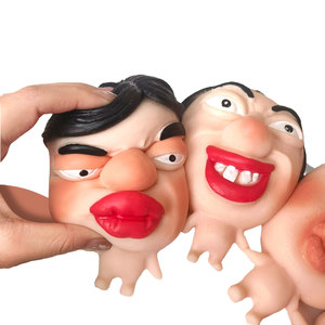Hot Selling Tiktok Big Head Full Lips Masked Person Kids' Stress Relief <b>Squishy</b> Toy TPR Silicone Pimple Squeezing Squeeze Toys - Product Image 4