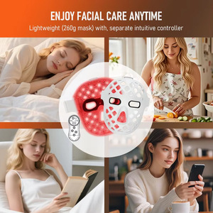 Masque facial LED 7 couleurs personnalisé en usine, design en silicone creux respirant, soin de la peau à domicile - Product Image 6