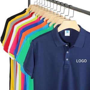 Best Selling Men's Short Sleeve for Polo Shirts Very Soft 180G Cotton-Like Fabric Breathable Casual Style Solid Pattern Price - Product Image 4