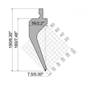 Molde de <span class=keywords><strong>Machete</strong></span> CNC con borde de cuchillo de ángulo <span class=keywords><strong>pequeño</strong></span> W.D xiyuan, herramientas especiales de Metal para máquina dobladora china, molde para evitar frenos de prensa - Product Image 4