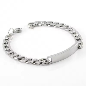 Men's Stainless Steel Hip-Hop Bracelet With NK <b>Chain</b> <b>Titanium</b> Steel Fashion Jewelry With Curved Piece Classic Style Bangles - Product Image 6