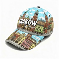 Casquettes de baseball ajustées à rayures pour hommes, souvenirs touristiques de Cracovie, Pologne, logo personnalisé en gros