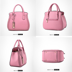 Nouveau Sac à Main Femme de Créateur Tendance en Cuir Imprimé Litchi Couleur Unie avec Poignée, Sac Fourre-Tout et Sac à Bandoulière en Cuir pour Femme - Product Image 3