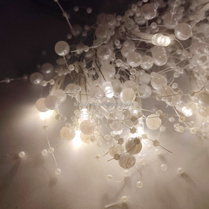 Guirnalda de Luces LED de 2.4m con 20 Luces, Funciona con Pilas, para Decoración de Bodas, Fiestas, Cumpleaños, Luz Blanca Cálida, Cable <span class=keywords><strong>Transparente</strong></span> - Product Image 4