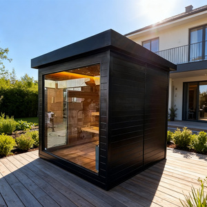 Kết hợp phòng tắm hơi cho 4 người rắn hemlock gỗ ướt hơi nước Bảng điều khiển máy tính hồng ngoại xa-Mô hình tiêu chuẩn để bán - Product Image 4