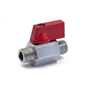 1/4 "Heavy Duty compressore d'aria in ottone valvola a sfera chiuso interruttore da 1/4 pollici filettatura NPT maschio e femmina