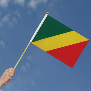 Venta caliente <span class=keywords><strong>de</strong></span> fábrica 2024 Bandera agitada a mano <span class=keywords><strong>de</strong></span> poste <span class=keywords><strong>de</strong></span> madera <span class=keywords><strong>de</strong></span> la República del Congo para vacaciones generales - Product Image 5