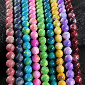 Yiwu Colorful Stone Beads Natural Jade Beads for Jewelry Making Accessories Agate Loose Beads