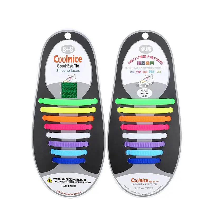 High Quality shoelaces Fashion design no tie shoelaces Silicone elastic shoelace For Sneakers