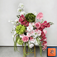 Centres de table roses pour mariage, bouquet rose, hortensia en soie, décoration de fête de naissance, arrangement floral élégant