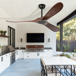 Outdoor <b>Ceiling</b> <b>Fan</b> 52 Inch Wood AC Motor Reversible Airflow <b>Remote</b> <b>Control</b> For Patio Living Room Bedroom - Product Image 1