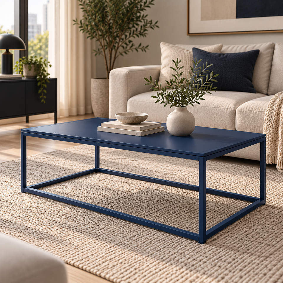 Custom Color Metal Coffee Table for Living Room, Modern Rectangular ...