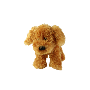 Peluche a forma di cucciolo marrone da 12 pollici, morbido, con riempimento in cotone PP ponderato, tecniche di ricamo, accessori per cani, regalo, stampa digitale moderna - Product Image 1