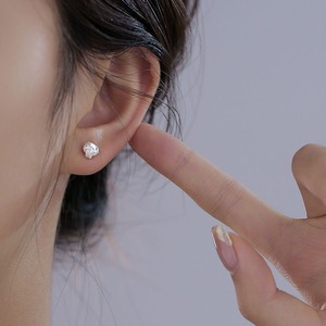 Pendientes con nudo Ruyi de plata 925 de 4 mm y 6 mm, diseño simple y elegante para mujer, uso diario - Product Image 4