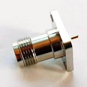 Aislador de 2mm y pasador de 3mm Brida SQ de 17,5mm Precio de fábrica Conector hembra TNC coaxial RF impermeable eléctrico