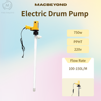 Pompe à fût électrique chimique 750W pour IBC, pompe à fût électrique pour liquides avec compteur, pompe à fût industrielle