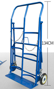 Dubbele Draagbare Vouwen Handkar Rvs Gas Cilinder Winkelwagen Truck Vier Wiel Zuurstof Cilinder Acetyleen Fles Trolley - Product Image 2