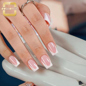 150Pcs Deep French <span class=keywords><strong>Gel</strong></span> Nail of Tips Doux Pré-formé Court Carré <span class=keywords><strong>Faux</strong></span> <span class=keywords><strong>Ongles</strong></span> pour Pas Besoin De Fichier <span class=keywords><strong>Ongles</strong></span> Artificiels - Product Image 1