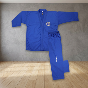 Uniforme de Taekwondo Bhutta Enterprises BE-3409 Unisex para Adultos, Ropa Deportiva de Poliéster/Algodón, Hecho en Pakistán - Product Image 3