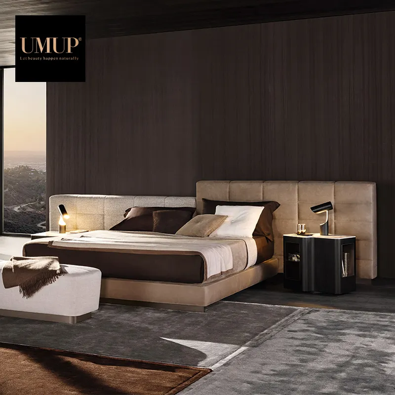 Bett Design neueste Schlafzimmer hoch gepolsterte Betten Möbel Set Luxus Queen Hotel Kingsize-Bett Schlafzimmer-Sets 180x200