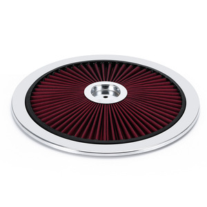 Filtro de Aire para Auto POYRACING, 14x3 Pulgadas, Aleación de Aluminio Roja, para Autos Modificados, Mejora y Reequipamiento - Product Image 4