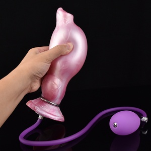 New Silicone <b>Inflatable</b> Anal Plug Fantasy Dildo Anal Expansion With Suction Cup Sex Toys for Women Men Adult <b>Games</b> - Product Image 4