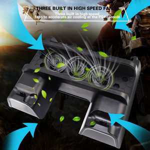 Dữ Liệu Ếch Quạt Làm Mát Với Bộ Điều Khiển Trạm Sạc Kép Sạc Đứng Chủ Cho Playstation4 <span class=keywords><strong>PS4</strong></span> / Slim / Pro - Product Image 3