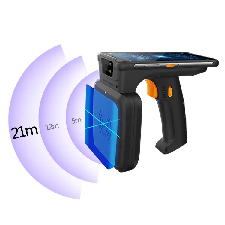Leitor portátil portátil RFID para leitores, leitor robusto à prova de explosão para pda, android 4g, nfc, código de barras, scanner 2D industrial, portátil, OEM