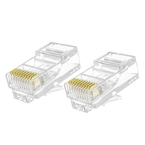 10 Connecteurs RJ9/RJ10 4P4C Pour Téléphone – Fils Plats Verts, 15x11x15mm