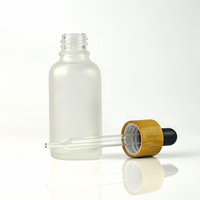 Botol Tetes Kaca Esensial 5ml 10ml 15ml 20ml 30ml 50ml 60ml 100ml, Warna Bening, Amber, Hijau, Biru, dengan Pipet Bambu untuk Serum Perawatan Kulit