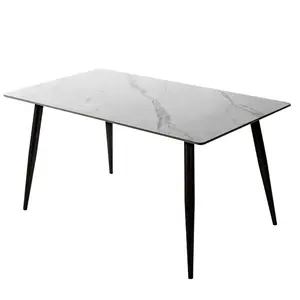 Tavolo da pranzo Set e sedia combinazione tavolino fabbrica all'ingrosso scandinavo marmo sala da pranzo mobili mobili per la casa