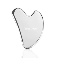 Avec pochette GUA SHA outil facial de haute qualité visage yeux cou corps masseur gua sha acier inoxydable peau auto soin