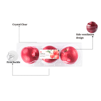 Blister en plastique PET transparent personnalisé en usine conteneur d'emballage pomme pêche poire orange boîte en plastique de fruits