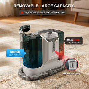 Nettoyeur de <span class=keywords><strong>tapis</strong></span> portable sans sac, pratique, en promotion, pour usage domestique et extérieur, idéal pour les taches humides et sèches sur les canapés et autres surfaces. - Product Image 2