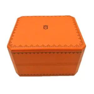 Large Octagonal Leather Velvet Inside Watch Gift Box Luxury Single Watch Storage Box With Pillow