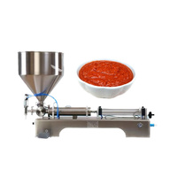 Machine de remplissage de pâte semi-automatique à tête unique G1W50-500ML, piston pneumatique, machine de remplissage manuelle de sauce épaisse et de crème