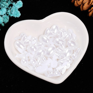 Autocollants en forme de tête de lapin, imitation perle, brillants, ronds, en vrac, pour nail art, accessoires de bijouterie DIY - Product Image 3