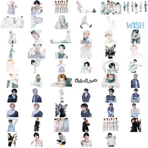 59 Piezas/Set de Pegatinas Autoadhesivas de Moda Kpop Wish Ode to Love Album Yushi Riku <span class=keywords><strong>Sion</strong></span>, Calcomanías DIY para Teléfono, Taza, Equipaje, Ryo Jaehee - Product Image 4