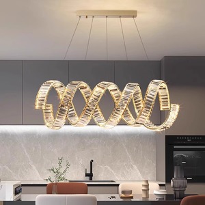 Lámpara de araña de cristal moderna, luz LED ovalada para el hogar, comedor, sala de estar, accesorio de iluminación - Product Image 2