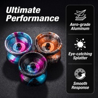 ARESYOYO NOAS MJnoas AR Yo-Yo en métal sablé dégradé, aluminium aéronautique moulé monobloc, Yo-Yo professionnel avec mode sommeil