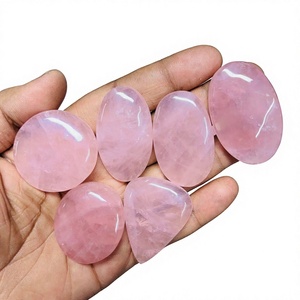 Venta al por mayor cristales de cuarzo rosa pulido natural a granel piedras preciosas certificadas tamaños personalizables curación para Reiki decoración del hogar - Product Image 2