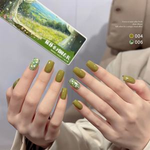 2025 nuova serie <span class=keywords><strong>MORDA</strong></span> verde Non tossico di lunga durata Gel di lusso UV smalto in bottiglia con LED stagionatura per Nail Art salone - Product Image 4