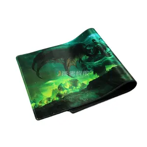 OEM Design warcraft Illidan Stormrage Heated Transfer Gaming Mouse Pad with Stitched Border